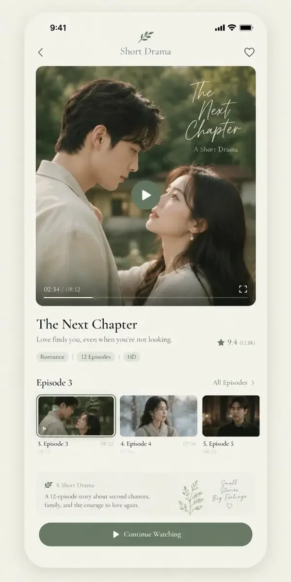 搜短剧APP界面预览